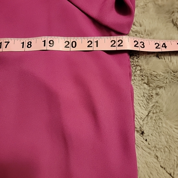 NY Collection Plus Size 1X Top Zipper Double Layer Full Sleeves Purple - Picture 8 of 10